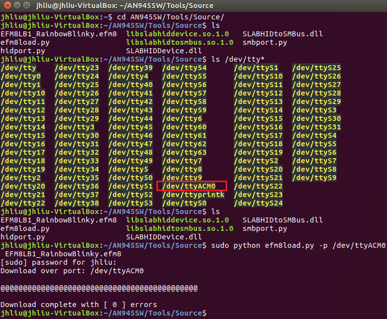 How to use EFM8 UART Bootloader on Linux