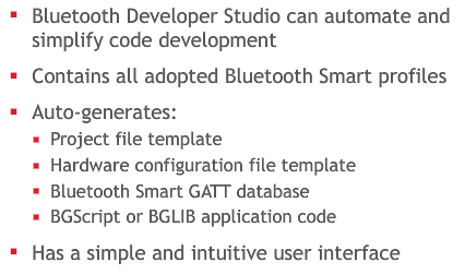 BGM111 Bluetooth Smart Module - Bluetooth Developer Studio