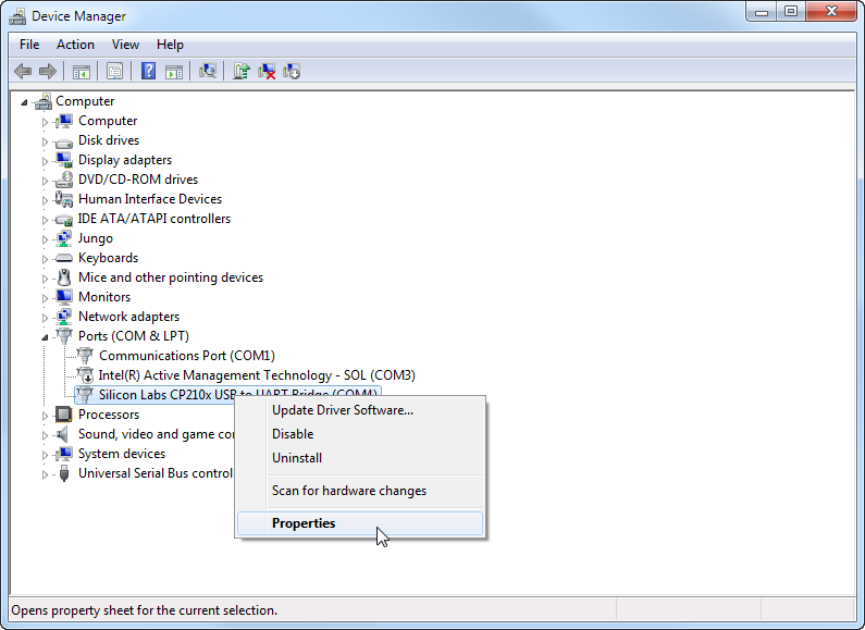 VCP 驱动的 Serial enumeration使能与否