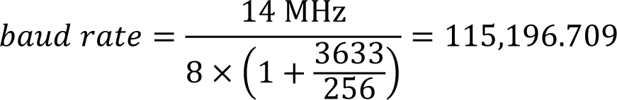 Baud Rate Accuracy Using the HFRCO