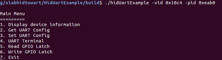 How to Build The CP2110/CP2114 HidUartExample in Linux