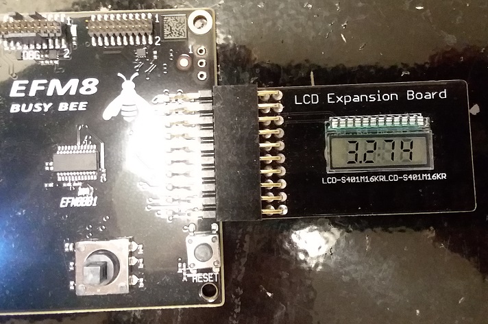 7-segment LCD expansion board for EFM8BB1