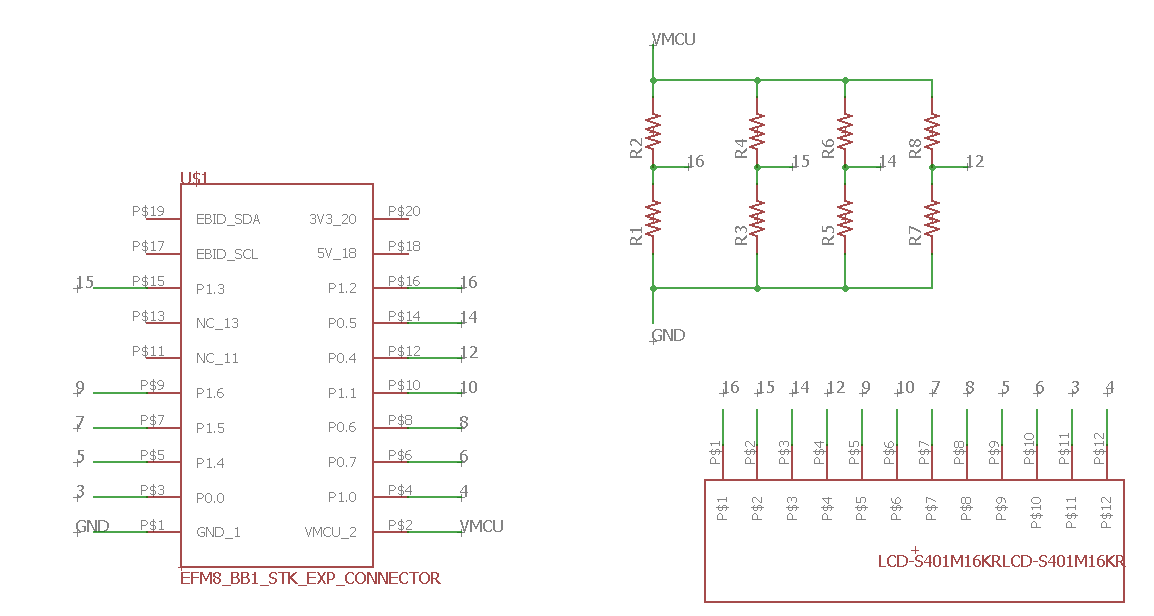7-segment LCD expansion board for EFM8BB1