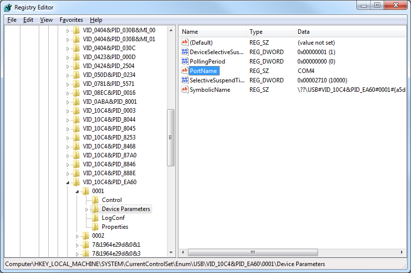 Windows USB 设备路径