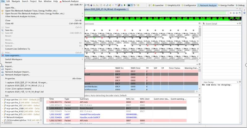 How to open a big isd(packet trace) file with Simplicity Studio