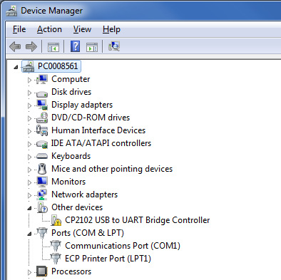 CP210x And Device Manager