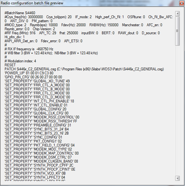 EZRadio / EZRadioPro IF frequencies
