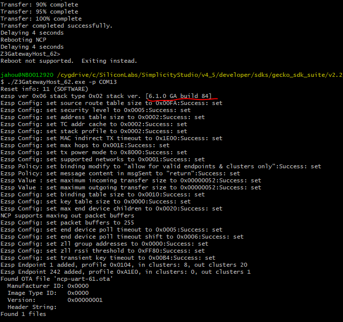 How to upgrade(downgrade) the ncp image with host application